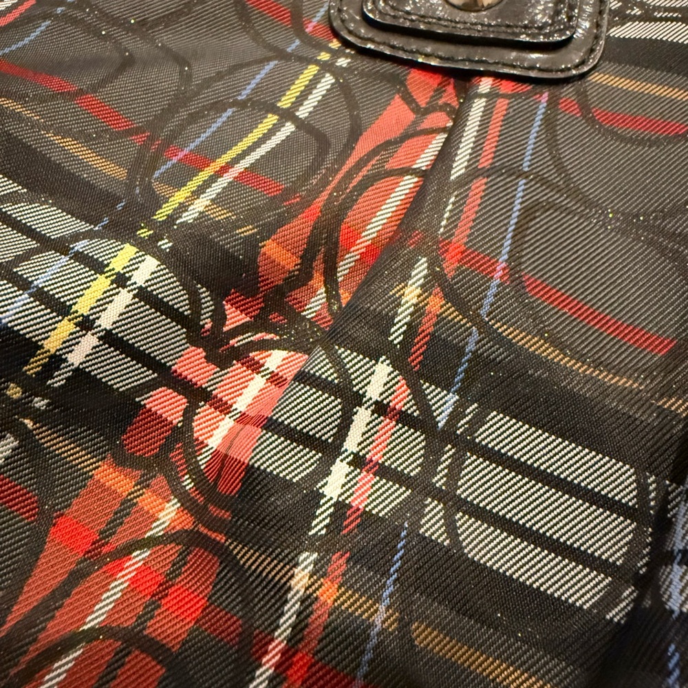 Coach Black and Red Plaid Shoulder Bag - Picture 7 of 9